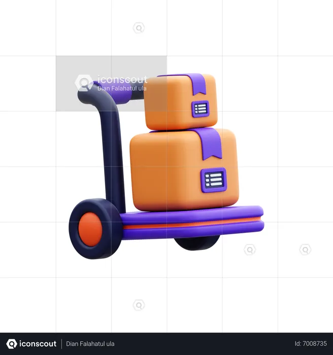 Chariot logistique  3D Icon