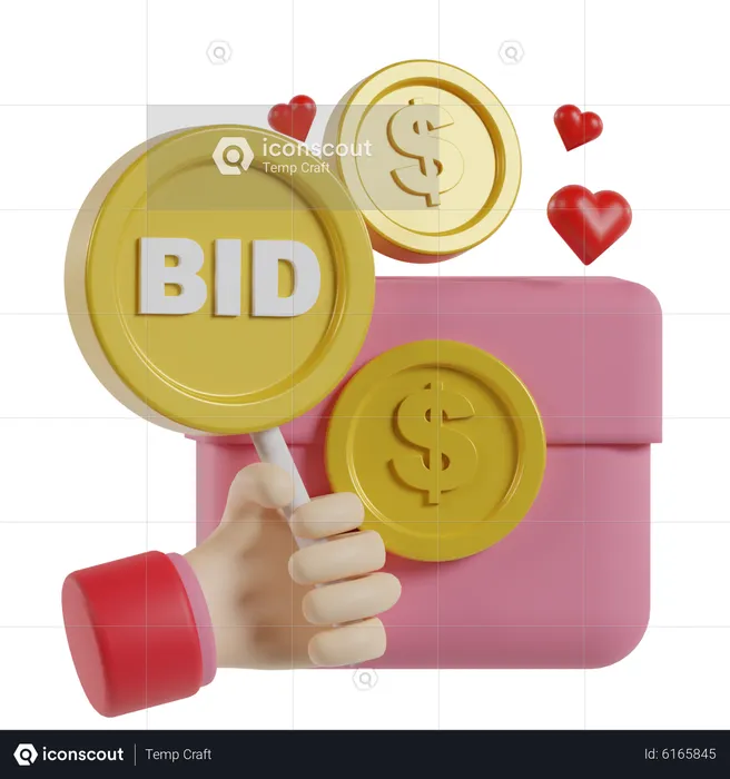Charity Auction  3D Icon