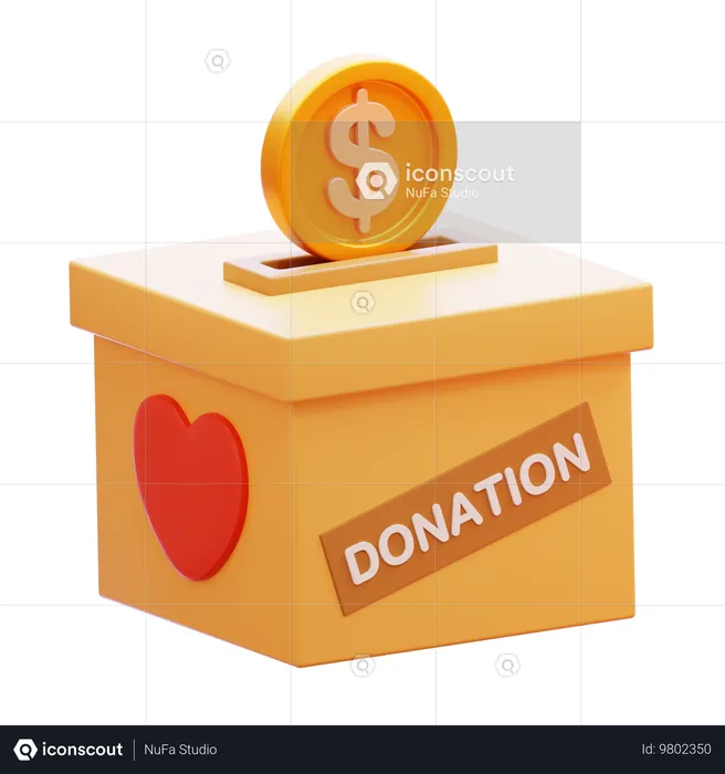 Charity Box  3D Icon