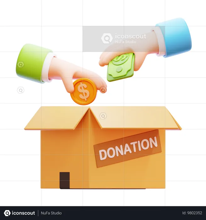 Charity Box  3D Icon