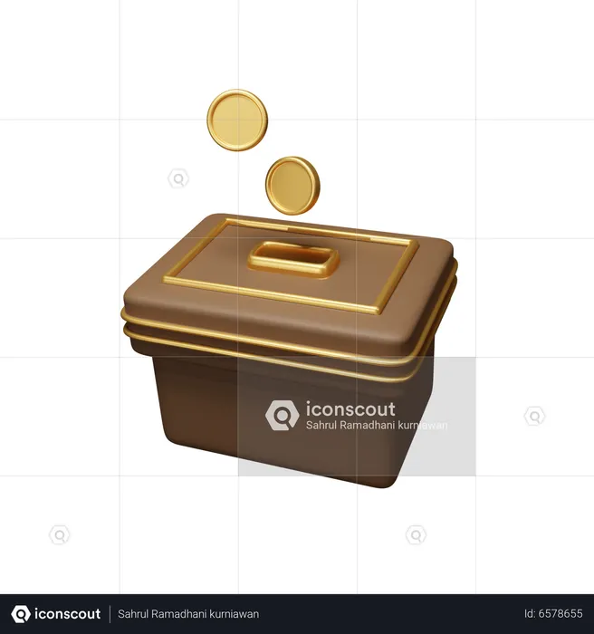 Charity Box  3D Icon