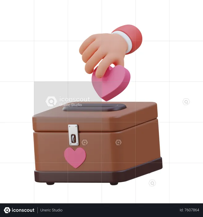 Charity Box  3D Icon