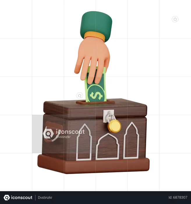 Charity Box  3D Icon