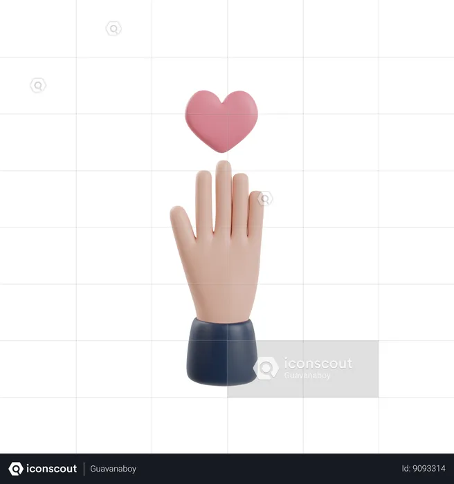Charity hand  3D Icon
