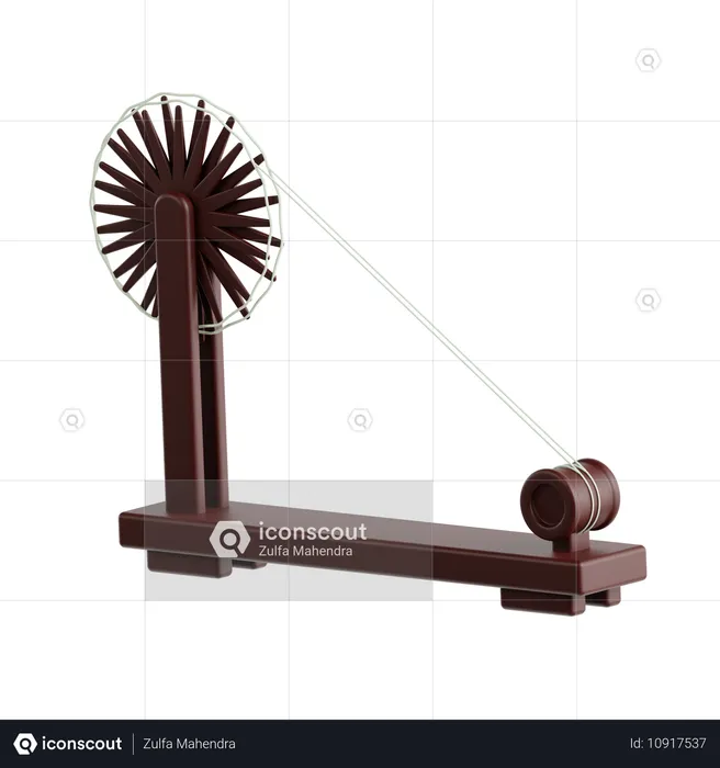 Charkha  3D Icon