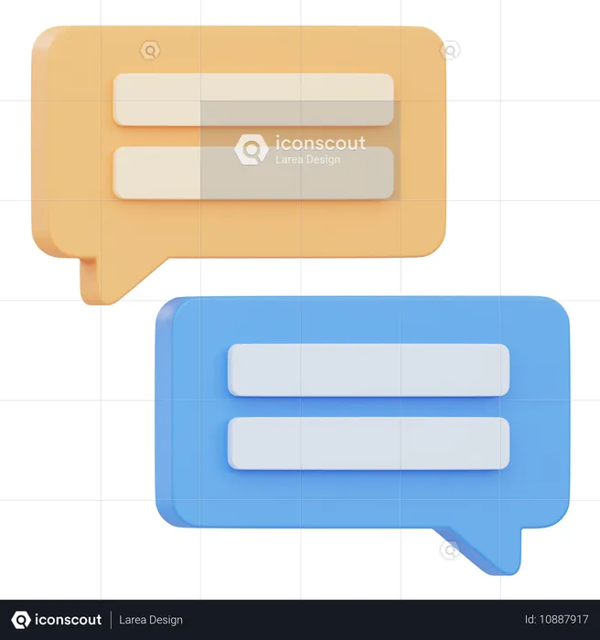 Discusión de chat de burbujas  3D Icon