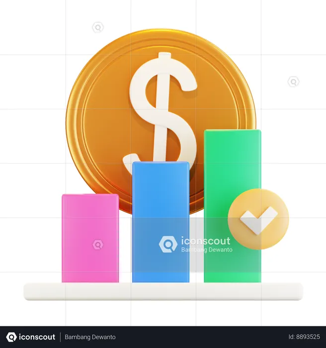 Chart  3D Icon
