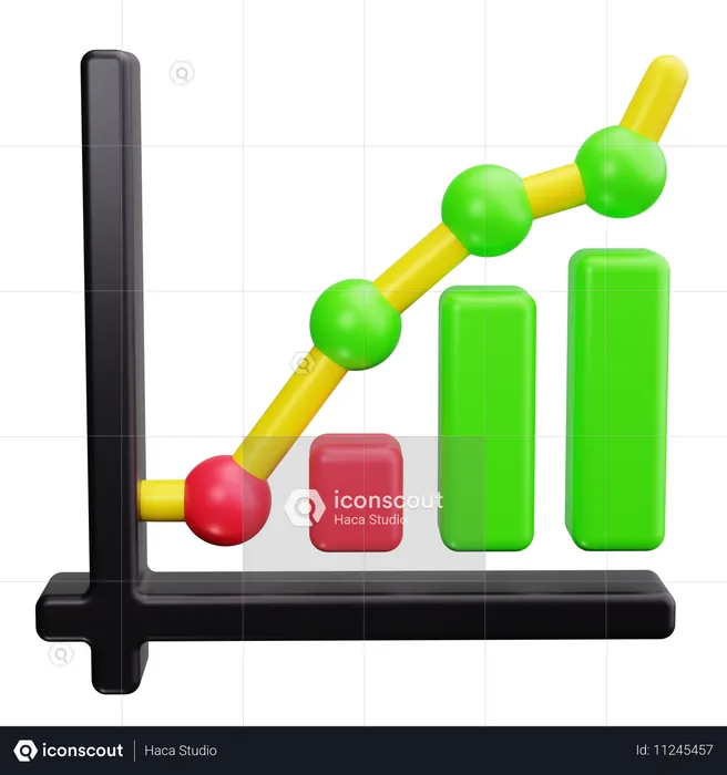 Chart  3D Icon