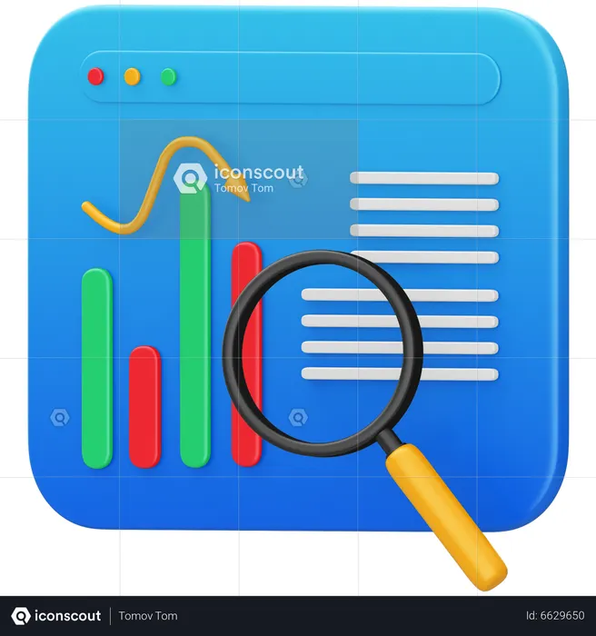Chart Analysis  3D Icon
