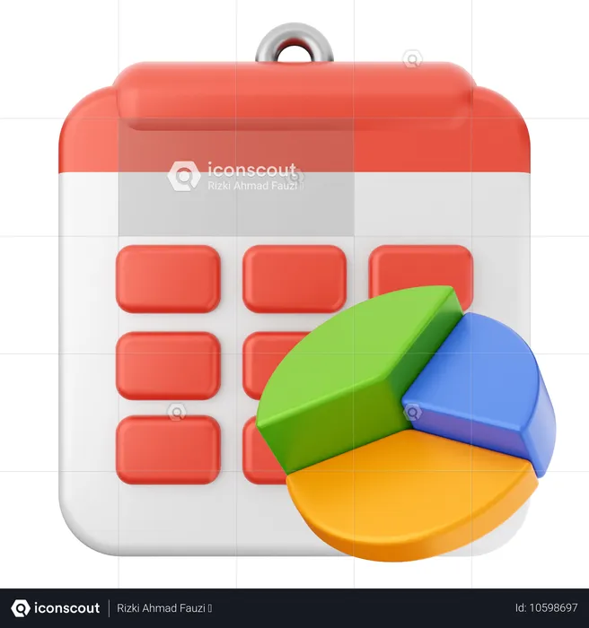 Chart Calendar  3D Icon