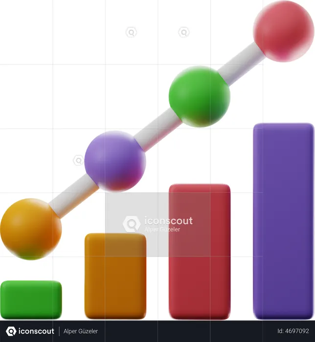 Chart Graph  3D Illustration