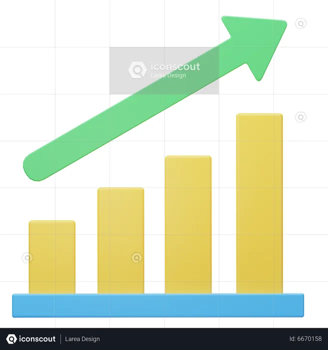 Chart Growth  3D Icon