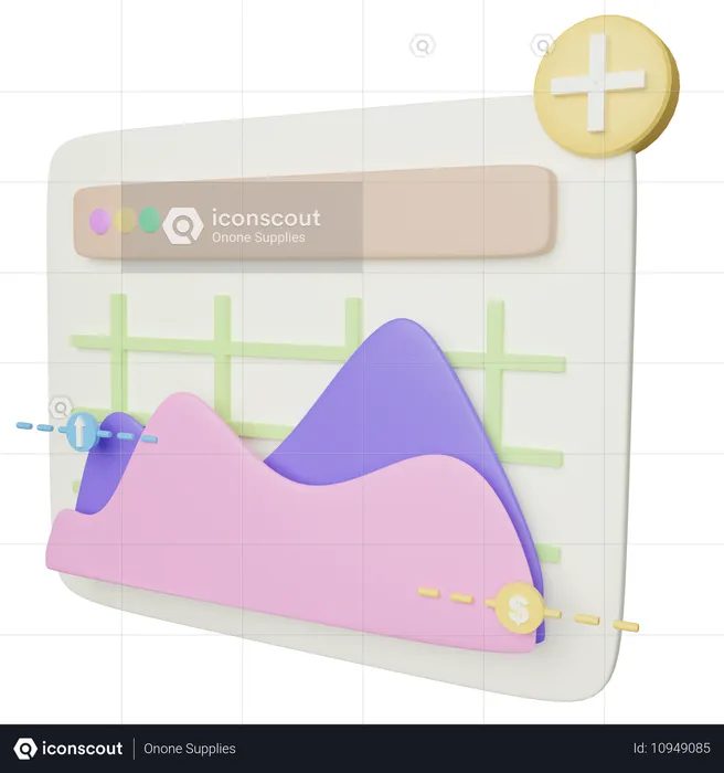 Chart Income  3D Icon