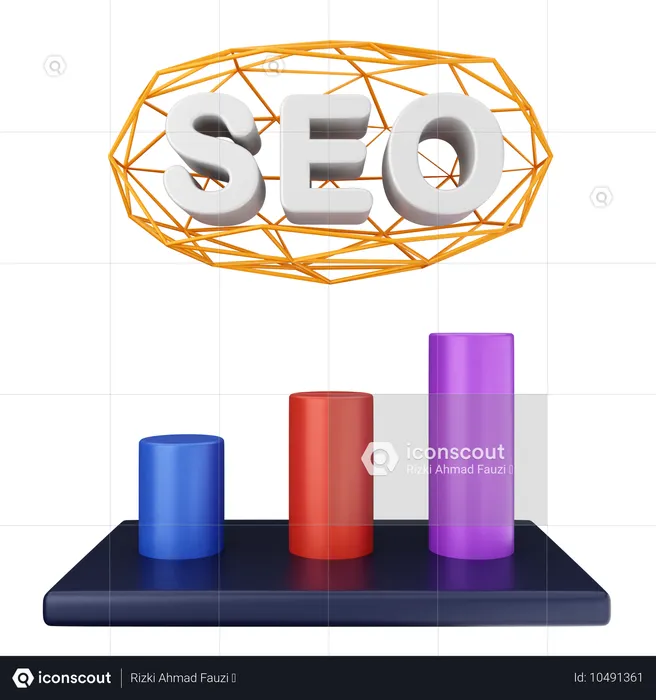 チャート SEO  3D Icon