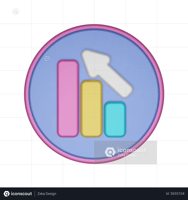 Chart Up Arrow  3D Icon
