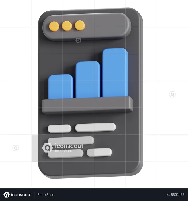 Chart vertical  3D Icon