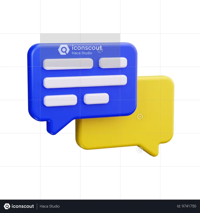 Chat  3D Icon