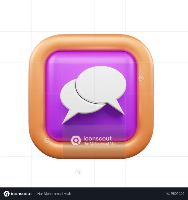 Chat  3D Icon