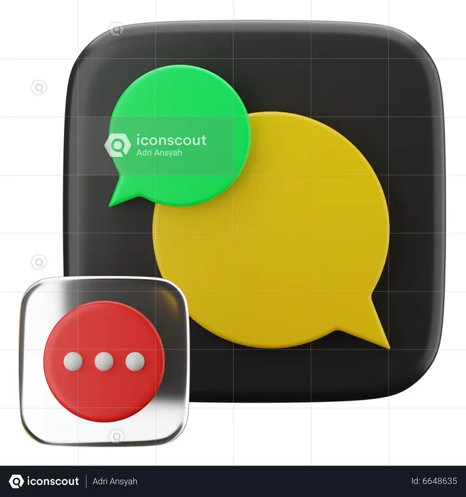 Chat  3D Icon
