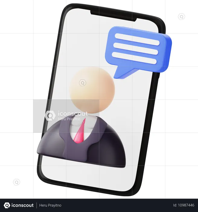 Chat  3D Icon