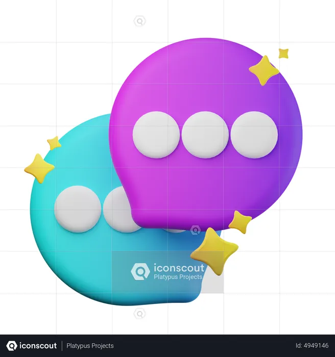 Chat  3D Icon