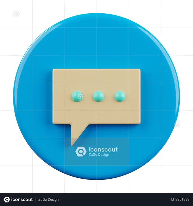 Chat  3D Icon