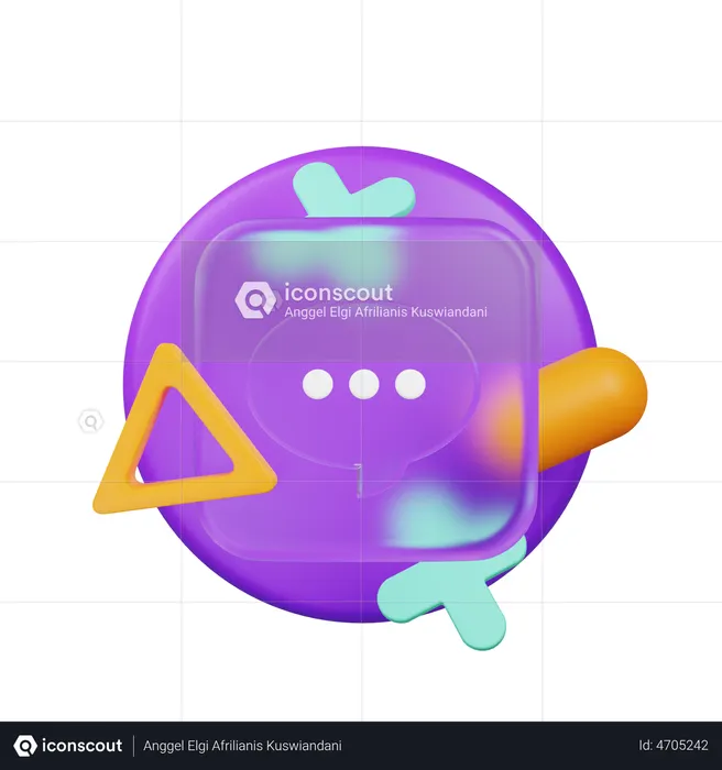 Chat  3D Illustration
