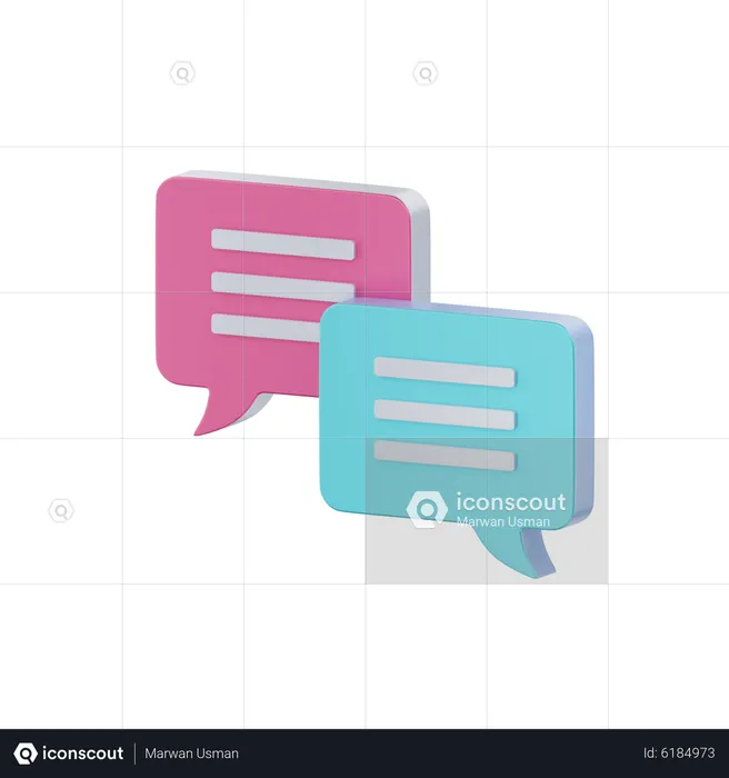 Chat  3D Icon