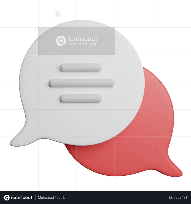 Chat  3D Icon