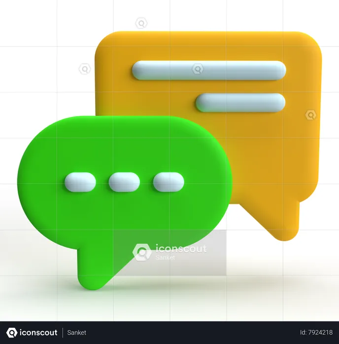 Chat  3D Icon