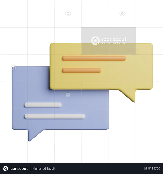 Chat  3D Icon