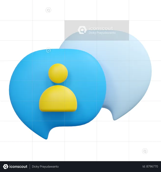 Chat account  3D Icon