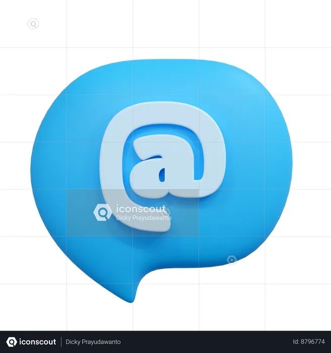 Chat address  3D Icon