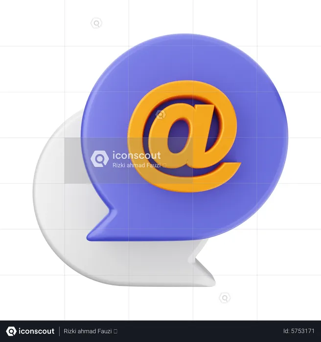 Chat address  3D Icon