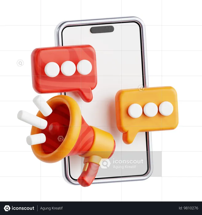 Chat Ads  3D Icon