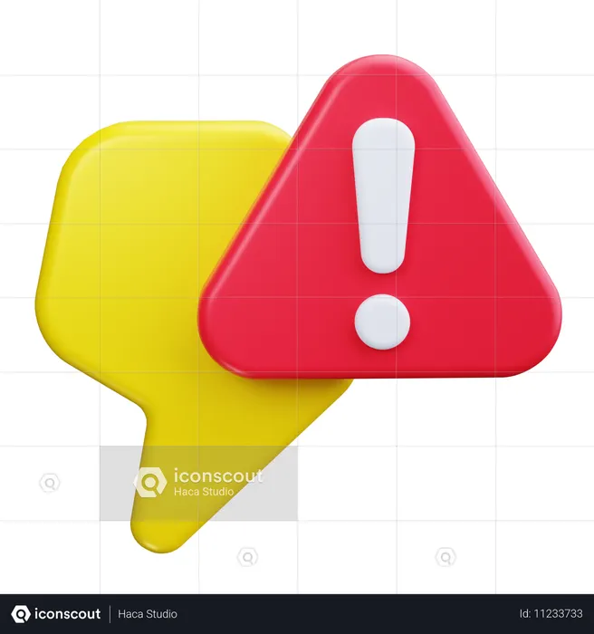 Chat Alert  3D Icon