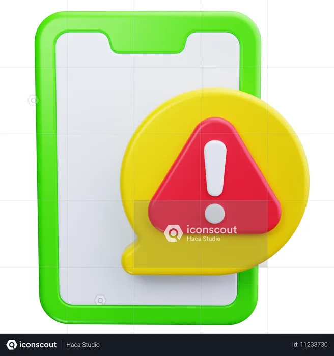 Chat Alert  3D Icon