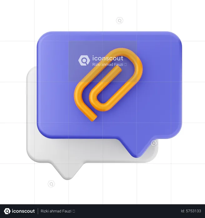 Chat attachment  3D Icon