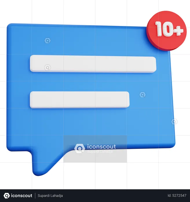 Chat-Benachrichtigung  3D Icon