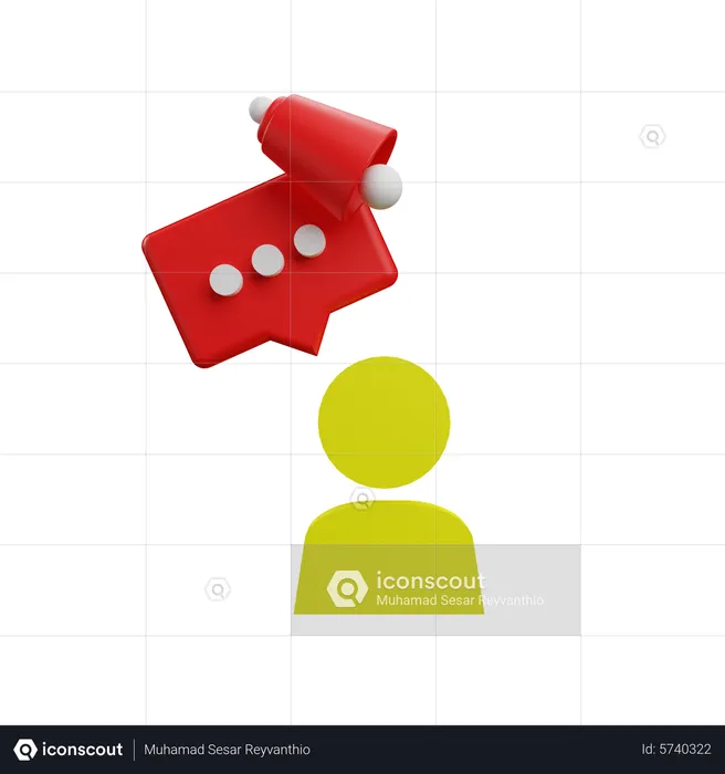 Chat-Benachrichtigung  3D Icon