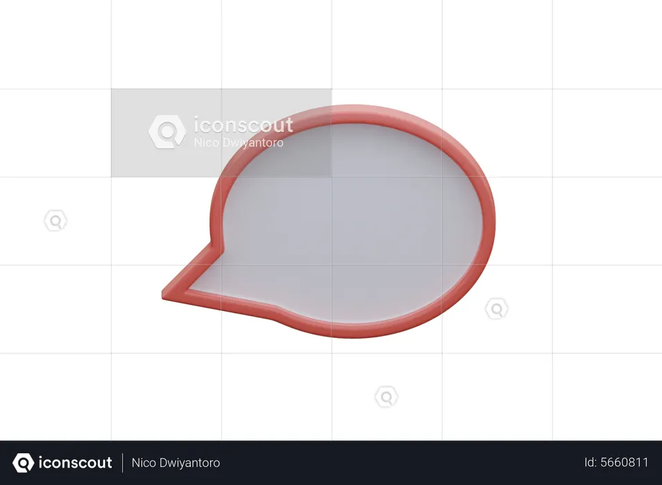 Chat Blank  3D Icon