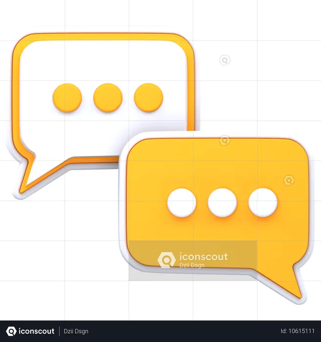 Chat-Blasen  3D Icon