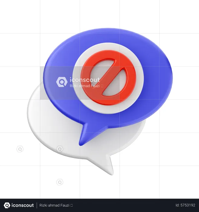 Chat Block  3D Icon