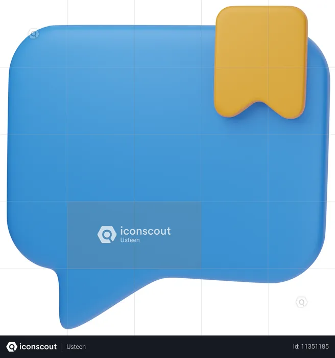 Chat Bookmark  3D Icon