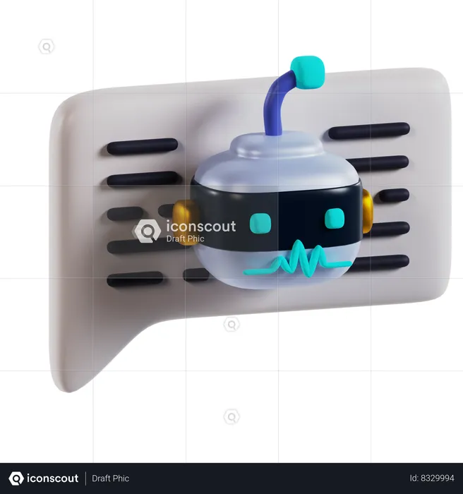 Bot de discussion  3D Icon