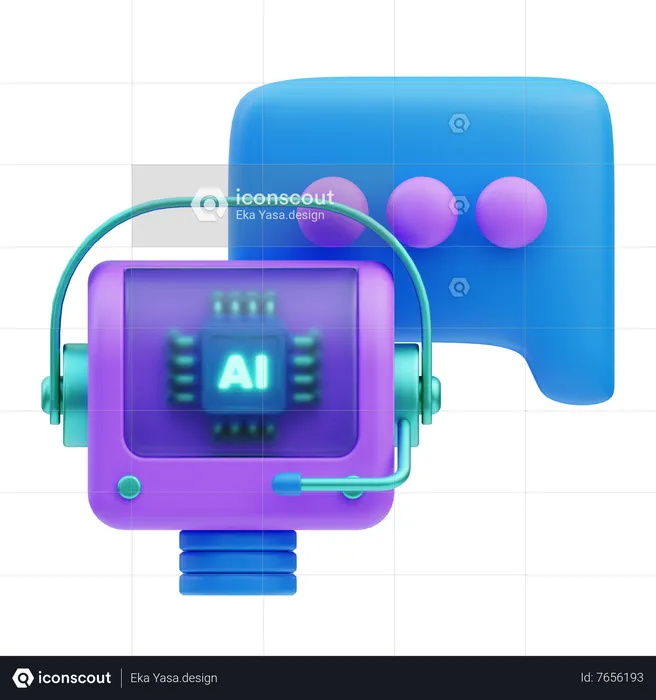 Chat Bot  3D Icon