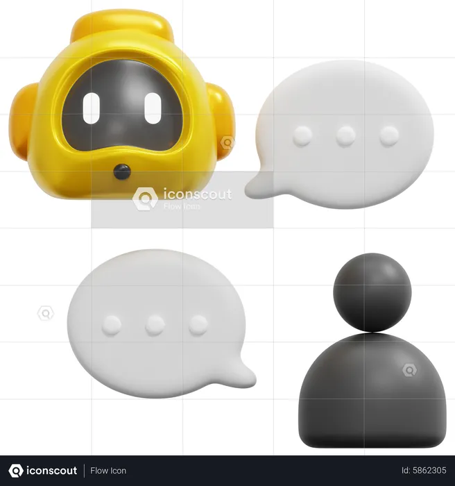 Chat Bot  3D Icon