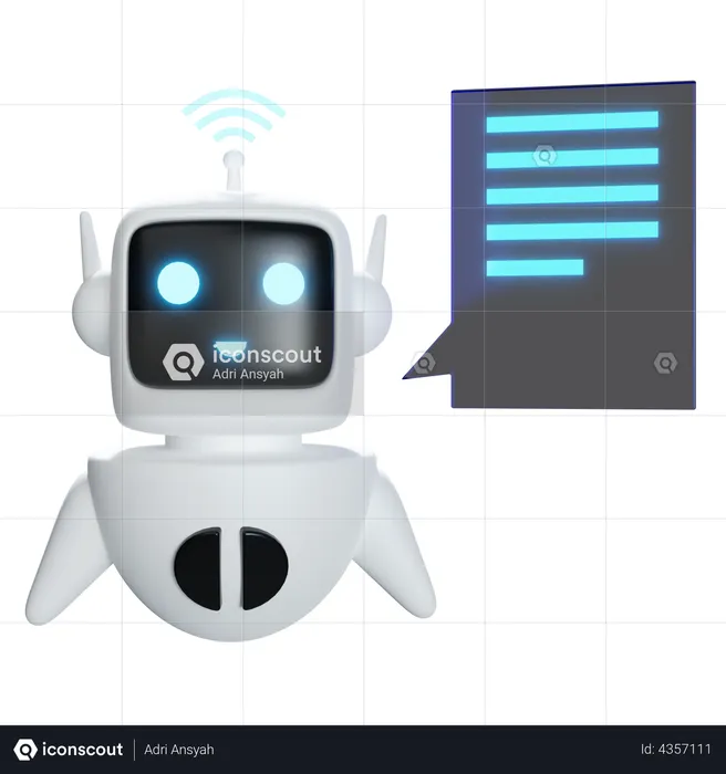 Chat bot  3D Illustration