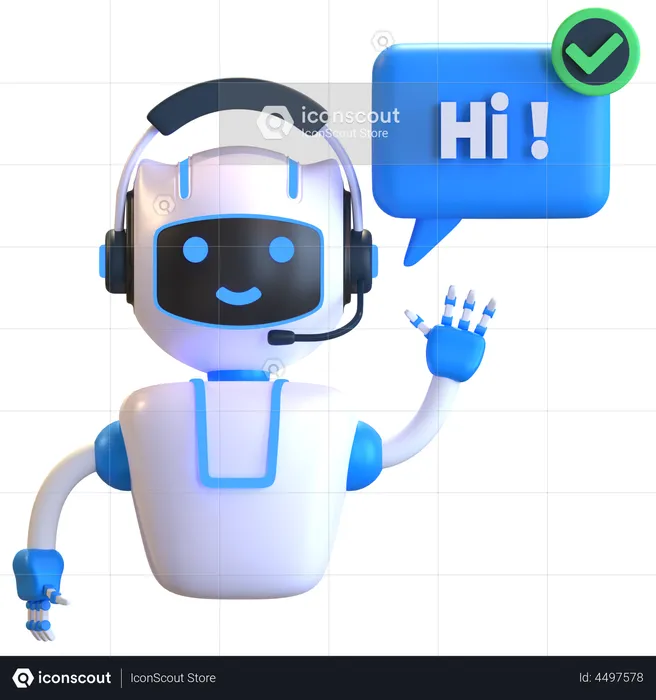 Chat Bot  3D Illustration