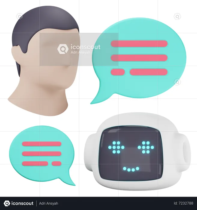 Chat Bot  3D Icon